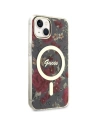 Buy Guess GUHMP14MHCFWSA Apple iPhone 14 Plus / 15 Plus khaki hardcase Flower MagSafe - GUE2495 - {ean13} - Home Screen Store Europe