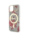 Buy Guess GUHMP14MHCFWSA Apple iPhone 14 Plus / 15 Plus khaki hardcase Flower MagSafe - GUE2495 - {ean13} - Home Screen Store Europe
