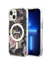 Etui Guess GUHMP14MHCFWSK Apple iPhone 14 Plus / 15 Plus černý/black hardcase Flower MagSafe