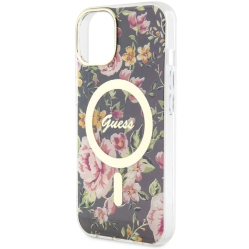 Kup Etui Guess GUHMP14MHCFWSK Apple iPhone 14 Plus / 15 Plus czarny/black hardcase Flower MagSafe - GUE2496 - {ean13} - Sklep Home Screen