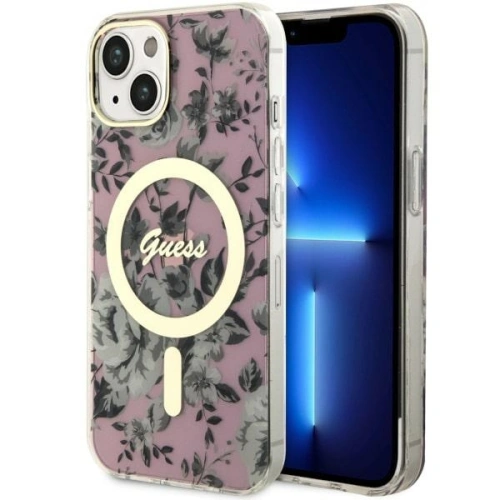 Kup Guess Apple Tasche GUHMP14MHCFWSP iPhone 14 Plus / 15 Plus rosa/rosa Hardcase Flower MagSafe - GUE2497 - {ean13} - Sklep Home Screen