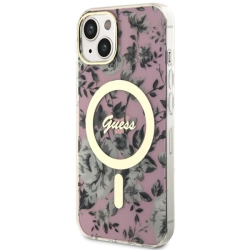Kup Guess Apple Tasche GUHMP14MHCFWSP iPhone 14 Plus / 15 Plus rosa/rosa Hardcase Flower MagSafe - GUE2497 - {ean13} - Sklep Home Screen