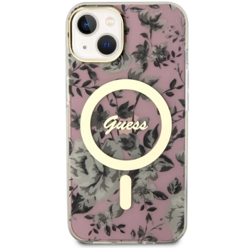 Kup Guess Apple Tasche GUHMP14MHCFWSP iPhone 14 Plus / 15 Plus rosa/rosa Hardcase Flower MagSafe - GUE2497 - {ean13} - Sklep Home Screen
