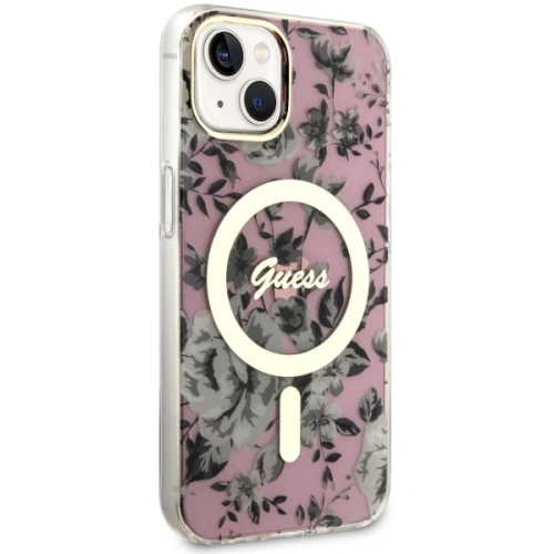 Kup Guess Apple Tasche GUHMP14MHCFWSP iPhone 14 Plus / 15 Plus rosa/rosa Hardcase Flower MagSafe - GUE2497 - {ean13} - Sklep Home Screen