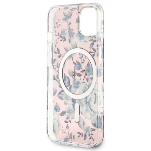 Buy Guess GUHMP14MHCFWSP Apple iPhone 14 Plus / 15 Plus pink hardcase Flower MagSafe - GUE2497 - {ean13} - Home Screen Store Europe