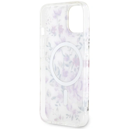 Kup Etui Guess GUHMP14MHCFWST Apple iPhone 14 Plus / 15 Plus transparentní tvrdý kryt Flower MagSafe - GUE2498 - {ean13} - Sklep Home Screen
