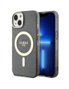 Etui Guess GUHMP14MHCMCGK Apple iPhone 14 Plus / 15 Plus černý/black hardcase Glitter Gold MagSafe