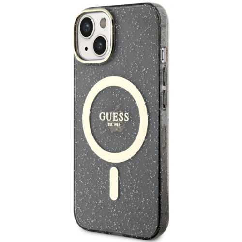 Kup Guess Apple Tasche GUHMP14MHCMCGK iPhone 14 Plus / 15 Plus schwarz/schwarz Hardcase Glitter Gold MagSafe - GUE2499 - {ean13} - Sklep Home Screen