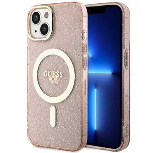 Kup Etui Guess GUHMP14MHCMCGP Apple iPhone 14 Plus / 15 Plus roz colorat/pink hardcase Glitter Gold MagSafe - GUE2500 - {ean13} - Sklep Home Screen