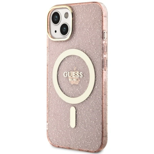 Kup Etui Guess GUHMP14MHCMCGP Apple iPhone 14 Plus / 15 Plus roz colorat/pink hardcase Glitter Gold MagSafe - GUE2500 - {ean13} - Sklep Home Screen