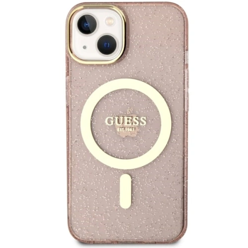 Kup Etui Guess GUHMP14MHCMCGP Apple iPhone 14 Plus / 15 Plus roz colorat/pink hardcase Glitter Gold MagSafe - GUE2500 - {ean13} - Sklep Home Screen
