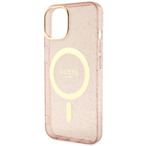 Kup Etui Guess GUHMP14MHCMCGP Apple iPhone 14 Plus / 15 Plus roz colorat/pink hardcase Glitter Gold MagSafe - GUE2500 - {ean13} - Sklep Home Screen