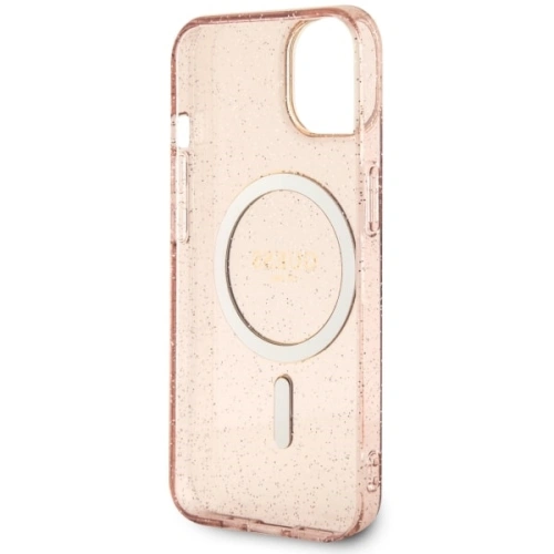 Kup Etui Guess GUHMP14MHCMCGP Apple iPhone 14 Plus / 15 Plus růžový/pink hardcase Glitter Gold MagSafe - GUE2500 - {ean13} - Sklep Home Screen