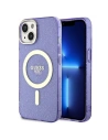 Guess GUHMP14MHCMCGU Apple iPhone 14 Plus / 15 Plus purple hardcase Glitter Gold MagSafe