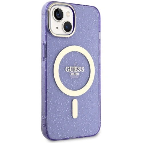 Kup Etui Guess GUHMP14MHCMCGU Apple iPhone 14 Plus / 15 Plus purpurie/purple hardcase Glitter Gold MagSafe - GUE2501 - {ean13} - Sklep Home Screen