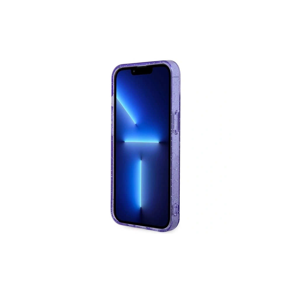 Etui Guess GUHMP14MHCMCGU Apple iPhone 14 Plus / 15 Plus purpurowy/purple hardcase Glitter Gold MagSafe