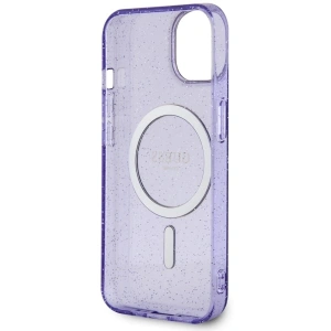 Etui Guess GUHMP14MHCMCGU Apple iPhone 14 Plus / 15 Plus purpurowy/purple hardcase Glitter Gold MagSafe