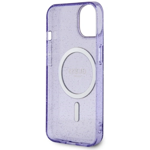 Kup Guess Apple Tasche GUHMP14MHCMCGU iPhone 14 Plus / 15 Plus lila/violett Hartschale Glitter Gold MagSafe - GUE2501 - {ean13} - Sklep Home Screen