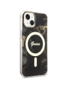 Buy Guess GUHMP14MHTMRSK Apple iPhone 14 Plus / 15 Plus black hardcase Golden Marble MagSafe - GUE2503 - {ean13} - Home Screen Store Europe