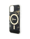 Buy Guess GUHMP14MHTMRSK Apple iPhone 14 Plus / 15 Plus black hardcase Golden Marble MagSafe - GUE2503 - {ean13} - Home Screen Store Europe