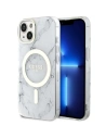 Guess GUHMP14MPCUMAH Apple iPhone 14 Plus / 15 Plus white hardcase Marble MagSafe