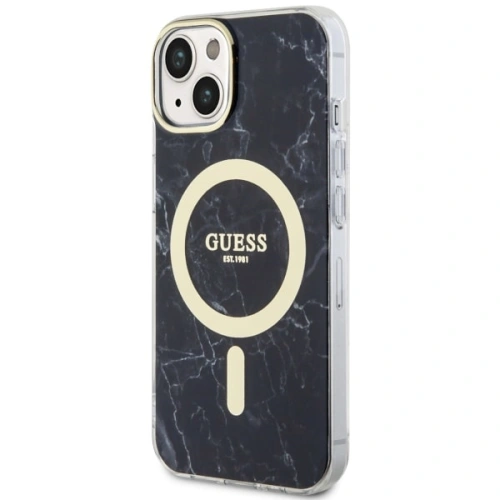 Kup Etui Guess GUHMP14MPCUMAK Apple iPhone 14 Plus / 15 Plus czarny/black hardcase Marble MagSafe - GUE2505 - {ean13} - Sklep Home Screen
