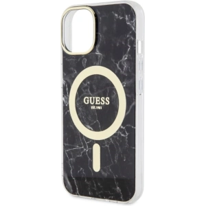 Etui Guess GUHMP14MPCUMAK Apple iPhone 14 Plus / 15 Plus czarny/black hardcase Marble MagSafe