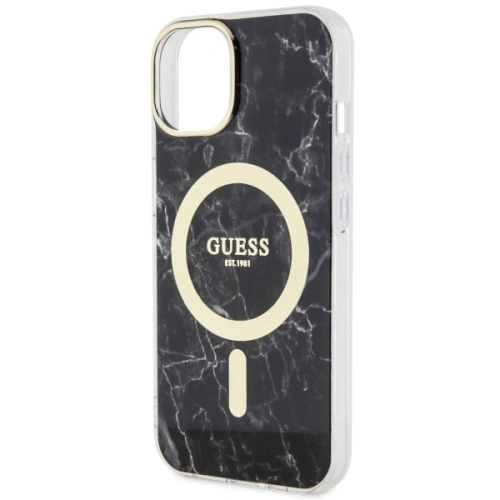 Kup Etui Guess GUHMP14MPCUMAK Apple iPhone 14 Plus / 15 Plus czarny/black hardcase Marble MagSafe - GUE2505 - {ean13} - Sklep Home Screen