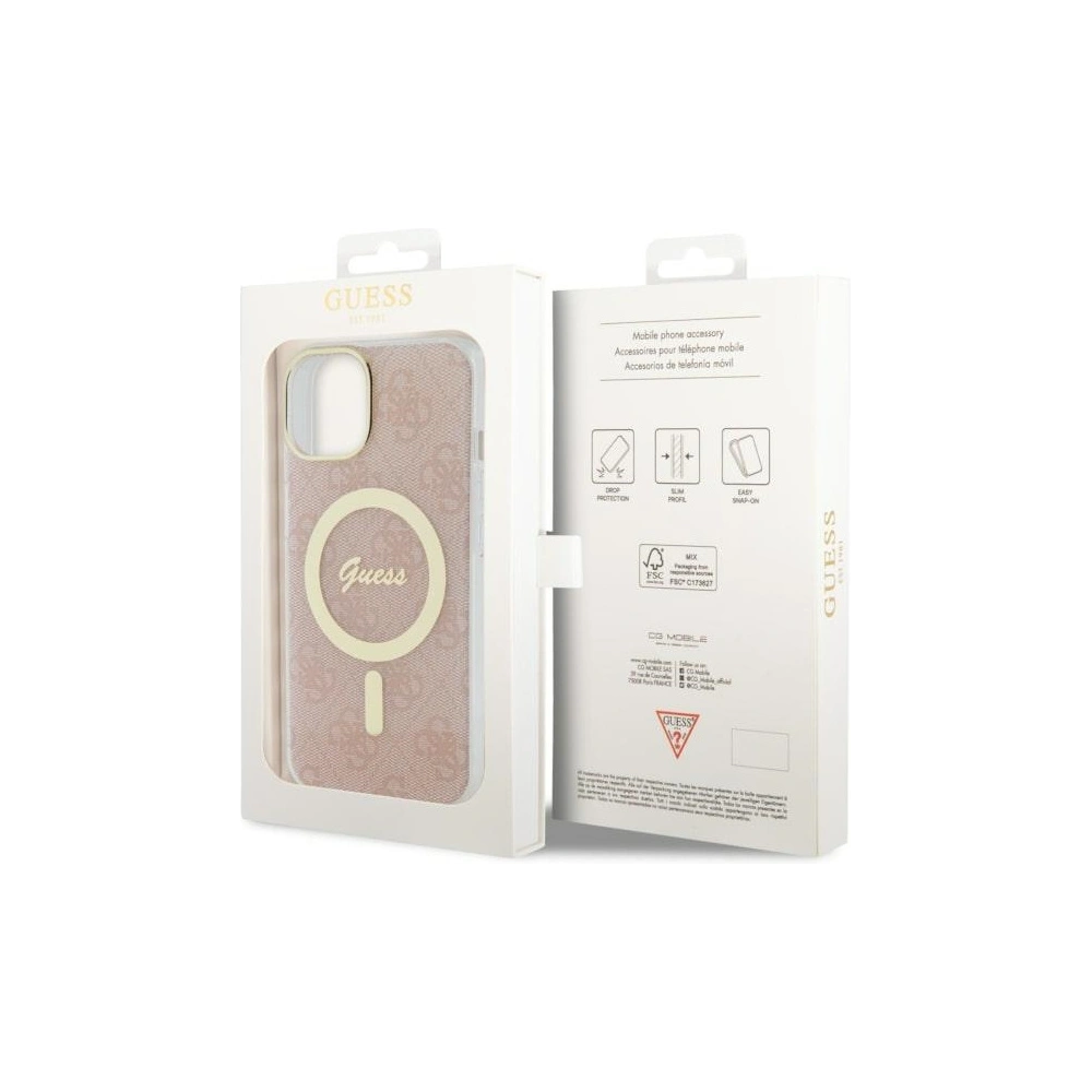 Etui Guess GUHMP14SH4STP Apple iPhone 14 różowy/pink hardcase 4G MagSafe