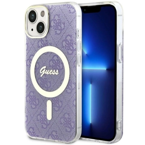 Guess Apple Tasche GUHMP14SH4STU iPhone 14 lila/violett Hartschalenetui 4G MagSafe