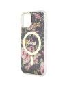 Etui Guess GUHMP14SHCFWSK Apple iPhone 14 černý/black hardcase Flower MagSafe