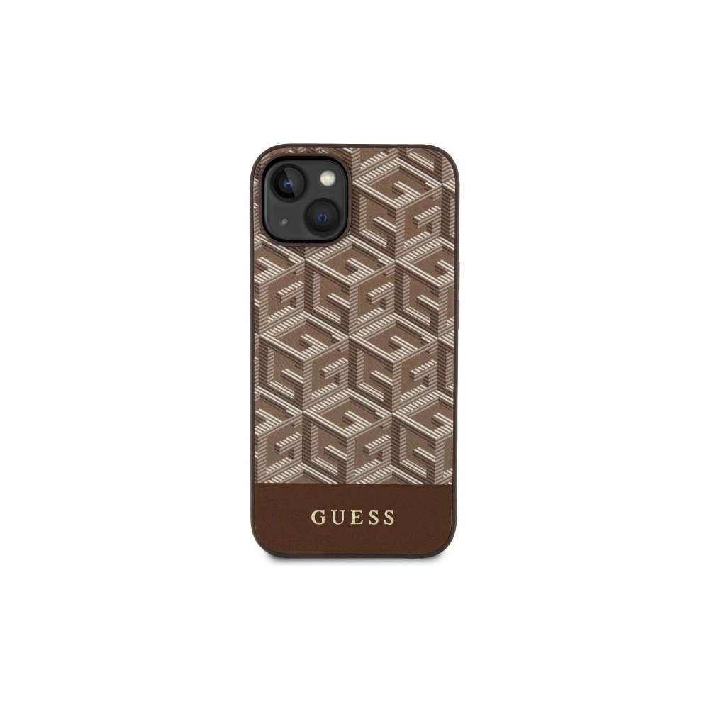 Etui Guess GUHMP14SHGCFSEW Apple iPhone 14 brązowy/brown hardcase GCube Stripes MagSafe