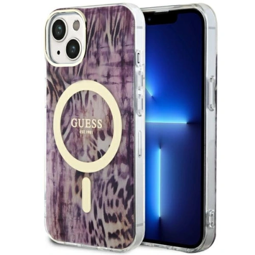 Etui Guess GUHMP14SHLEOPWP Apple iPhone 14 rózsaszín/pink hardcase Leopard MagSafe