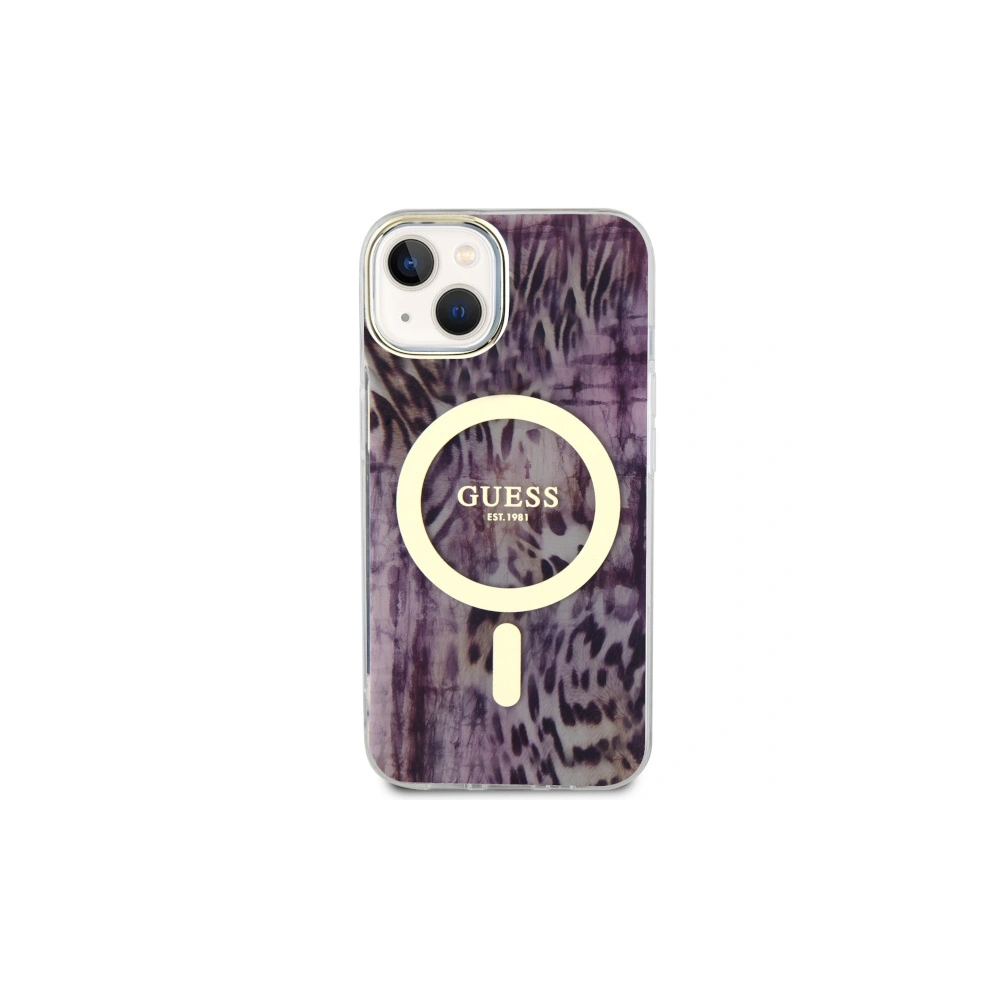 Etui Guess GUHMP14SHLEOPWP Apple iPhone 14 różowy/pink hardcase Leopard MagSafe
