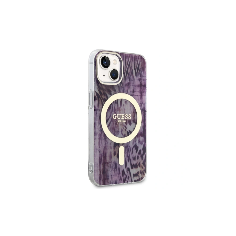 Etui Guess GUHMP14SHLEOPWP Apple iPhone 14 różowy/pink hardcase Leopard MagSafe
