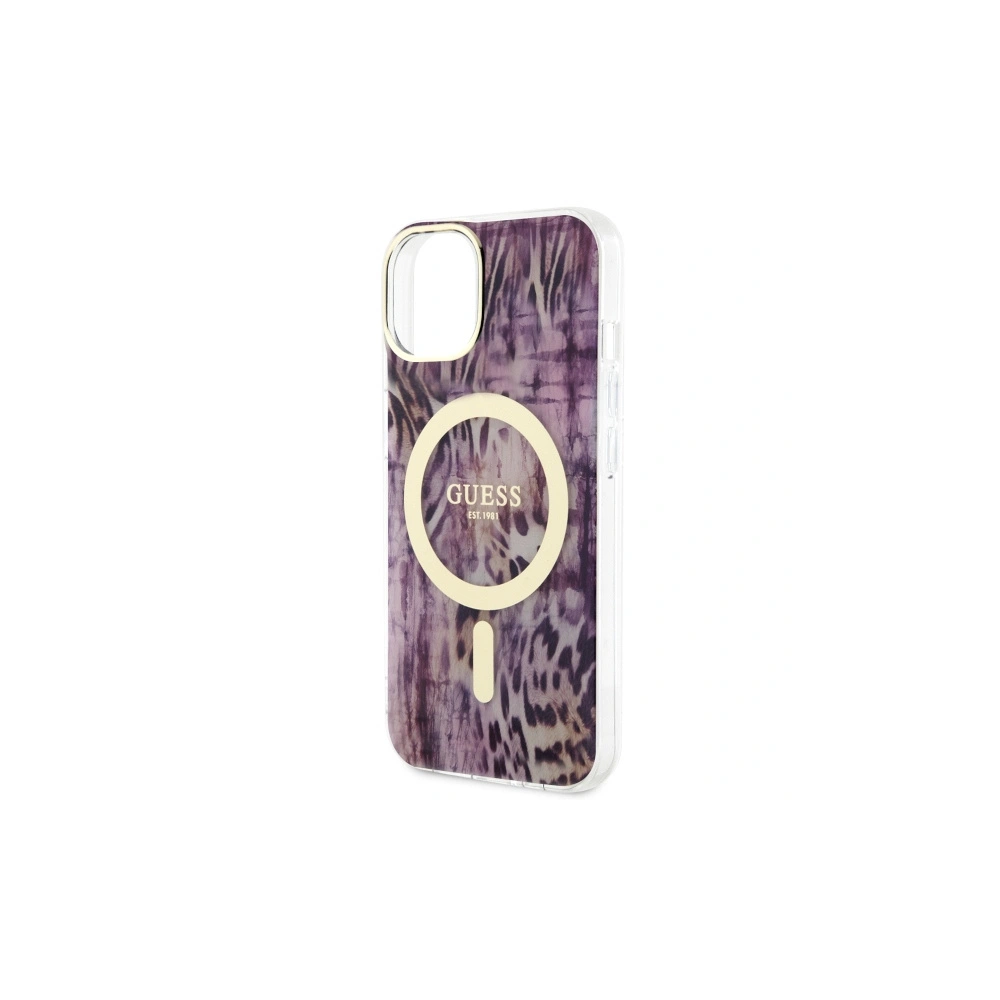 Etui Guess GUHMP14SHLEOPWP Apple iPhone 14 różowy/pink hardcase Leopard MagSafe