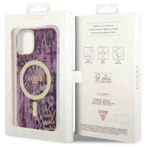 Etui Guess GUHMP14SHLEOPWP Apple iPhone 14 rózsaszín/pink hardcase Leopard MagSafe