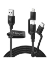 Kup Spigen C10I3 3w1 USB-C, Lightning & microUSB kabel 150cm černý - SPN770BLK - {ean13} - Sklep Home Screen