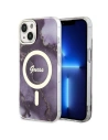 Etui Guess GUHMP14SHTMRSU Apple iPhone 14 purpuriu/hardcase Golden Marble MagSafe