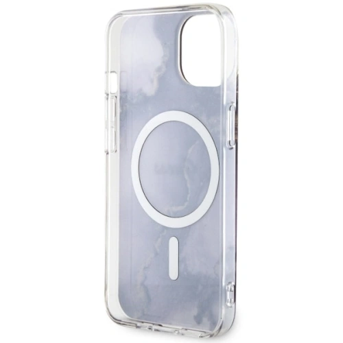 Etui Guess GUHMP14SHTMRSU Apple iPhone 14 lila/purple kemény tok Golden Marble MagSafe