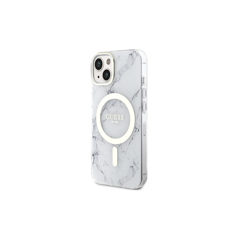 Etui Guess GUHMP14SPCUMAH Apple iPhone 14 biały/white hardcase Marble MagSafe