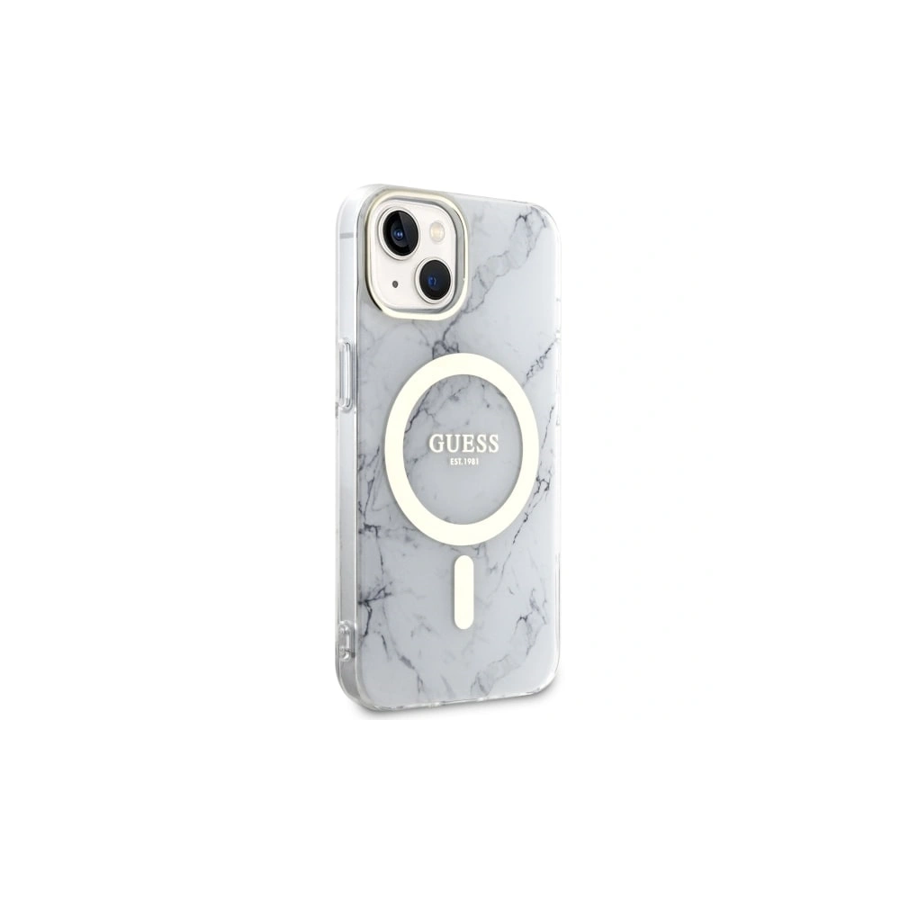 Etui Guess GUHMP14SPCUMAH Apple iPhone 14 biały/white hardcase Marble MagSafe