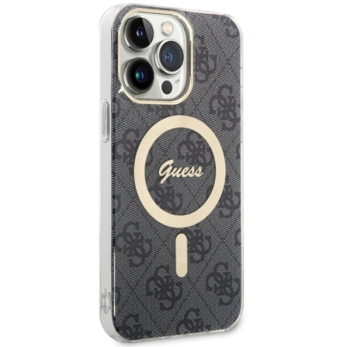 Buy Guess GUHMP14XH4STK Apple iPhone 14 Pro Max black hardcase 4G MagSafe - GUE2525 - {ean13} - Home Screen Store Europe