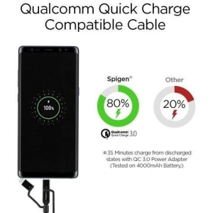 Spigen C10I3 3w1 USB-C, Lightning & microUSB Cable 150cm Black