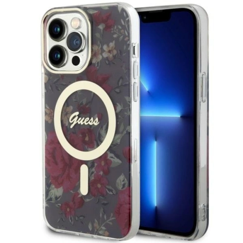 Kup Etui Guess GUHMP14XHCFWSA Apple iPhone 14 Pro Max zelený/khaki hardcase Flower MagSafe - GUE2529 - {ean13} - Sklep Home Screen