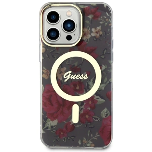 Kup Etui Guess GUHMP14XHCFWSA Apple iPhone 14 Pro Max zelený/khaki hardcase Flower MagSafe - GUE2529 - {ean13} - Sklep Home Screen
