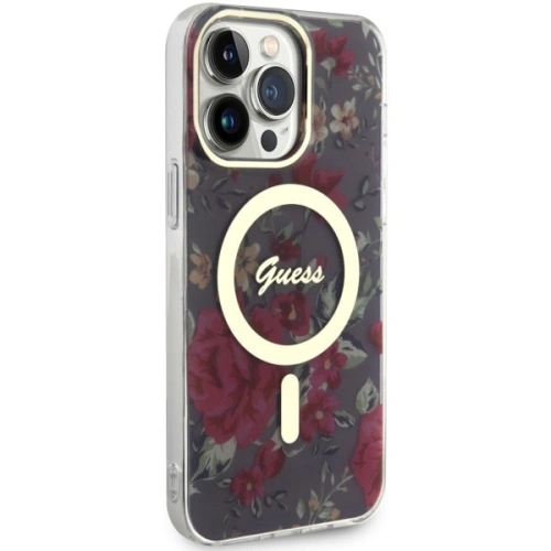 Kup Etui Guess GUHMP14XHCFWSA Apple iPhone 14 Pro Max zelený/khaki hardcase Flower MagSafe - GUE2529 - {ean13} - Sklep Home Screen