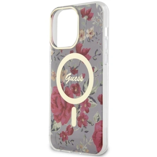 Kup Etui Guess GUHMP14XHCFWSA Apple iPhone 14 Pro Max zelený/khaki hardcase Flower MagSafe - GUE2529 - {ean13} - Sklep Home Screen