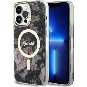 Kup Etui Guess GUHMP14XHCFWSK Apple iPhone 14 Pro Max černý/black hardcase Flower MagSafe - GUE2530 - {ean13} - Sklep Home Screen