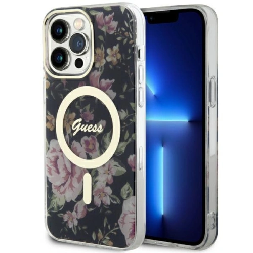 Kup Etui Guess GUHMP14XHCFWSK Apple iPhone 14 Pro Max negru/black hardcase Flower MagSafe - GUE2530 - {ean13} - Sklep Home Screen